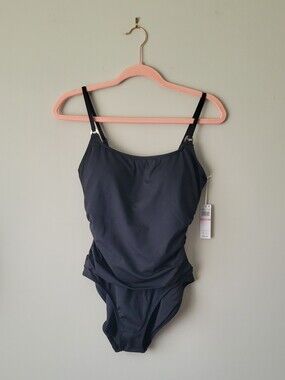 🆕️ Anne Cole One-Piece Shirred Swimsuit with Adjustable Straps